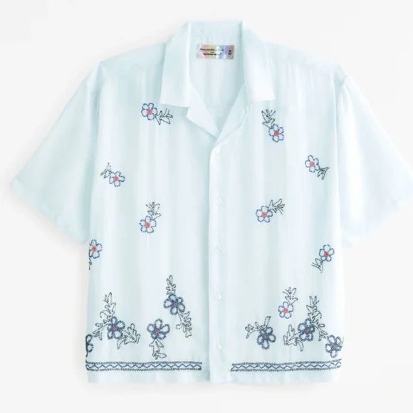 ABERCROMBIE & FITCH - TREVOR PROJECT || Pride Camp Cropped Sheer Shirt. Sz. S - Picture 2 of 13